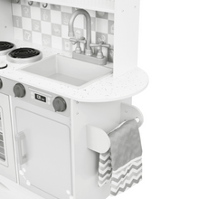 Load image into Gallery viewer, Lil' Jumbl White Kitchen Playset with Chalkboard & Play Phone