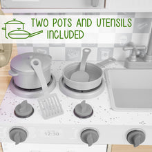 Load image into Gallery viewer, Lil' Jumbl Natural Kitchen Playset with Chalkboard & Play Phone