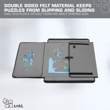 Load image into Gallery viewer, Jumbl 1500-Piece Puzzle Caddy, Portable Puzzle Board & Travel Case with 2 Trays & Handle - Gray