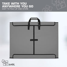 Load image into Gallery viewer, Jumbl 1500-Piece Puzzle Caddy, Portable Puzzle Board & Travel Case with 2 Trays & Handle - Gray
