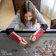 Load image into Gallery viewer, Jumbl 1500-Piece Puzzle Caddy, Portable Puzzle Board & Travel Case with 2 Trays & Handle - Gray