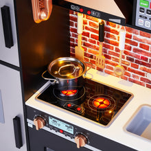 Load image into Gallery viewer, Wooden Interactive Kitchen with 9-Piece Accessory Set