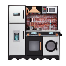 Load image into Gallery viewer, Wooden Interactive Kitchen with 9-Piece Accessory Set