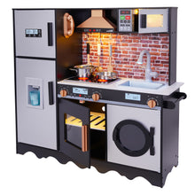 Load image into Gallery viewer, Wooden Interactive Kitchen with 9-Piece Accessory Set