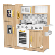 Load image into Gallery viewer, Lil' Jumbl Natural Kitchen Playset with Chalkboard & Play Phone