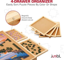 Load image into Gallery viewer, Jumbl 1000 Piece Puzzle Table, folding legs with 4 drawers