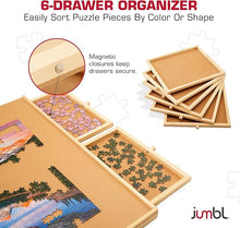 Load image into Gallery viewer, Jumbl 2000 Piece Puzzle Board, 6 drawers