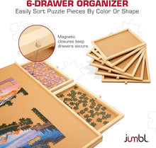 Load image into Gallery viewer, Jumbl 1500 Piece Puzzle Board, 6 drawers