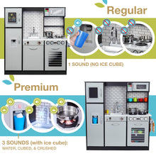 Load image into Gallery viewer, Lil' Jumbl Premium Kids Kitchen Set, Wooden Pretend Play Kitchen W/Sounds & Accessories - Charcoal