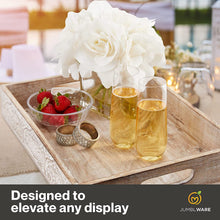 Load image into Gallery viewer, JumblWare 24 Clear Stemless Plastic Champagne Flutes (9-oz.), Recyclable, Disposable & Shatterproof