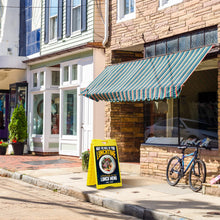 Load image into Gallery viewer, Jumbl A Frame Sandwich Board – 15.7 x 26” Display Sidewalk Sign with PVC Sign Protector (Yellow)