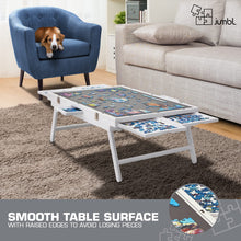 Load image into Gallery viewer, Jumbl 1500-Piece Puzzle Board - 27 x 35" Tilting Puzzle Table with Felt Surface & 6 Drawers - White
