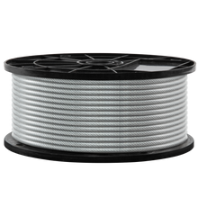 Load image into Gallery viewer, 3/32" - 3/16" Galvanized Steel Wire Rope, 250 Ft.