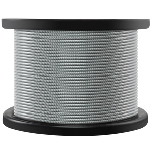 1/8" - 3/16" Galvanized Steel Wire Rope, 1000 Ft.