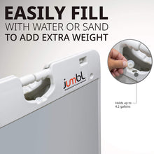 Load image into Gallery viewer, Jumbl A Frame Sandwich Board – 24 x 36” Display Sidewalk Sign with PVC Sign Protector (White)