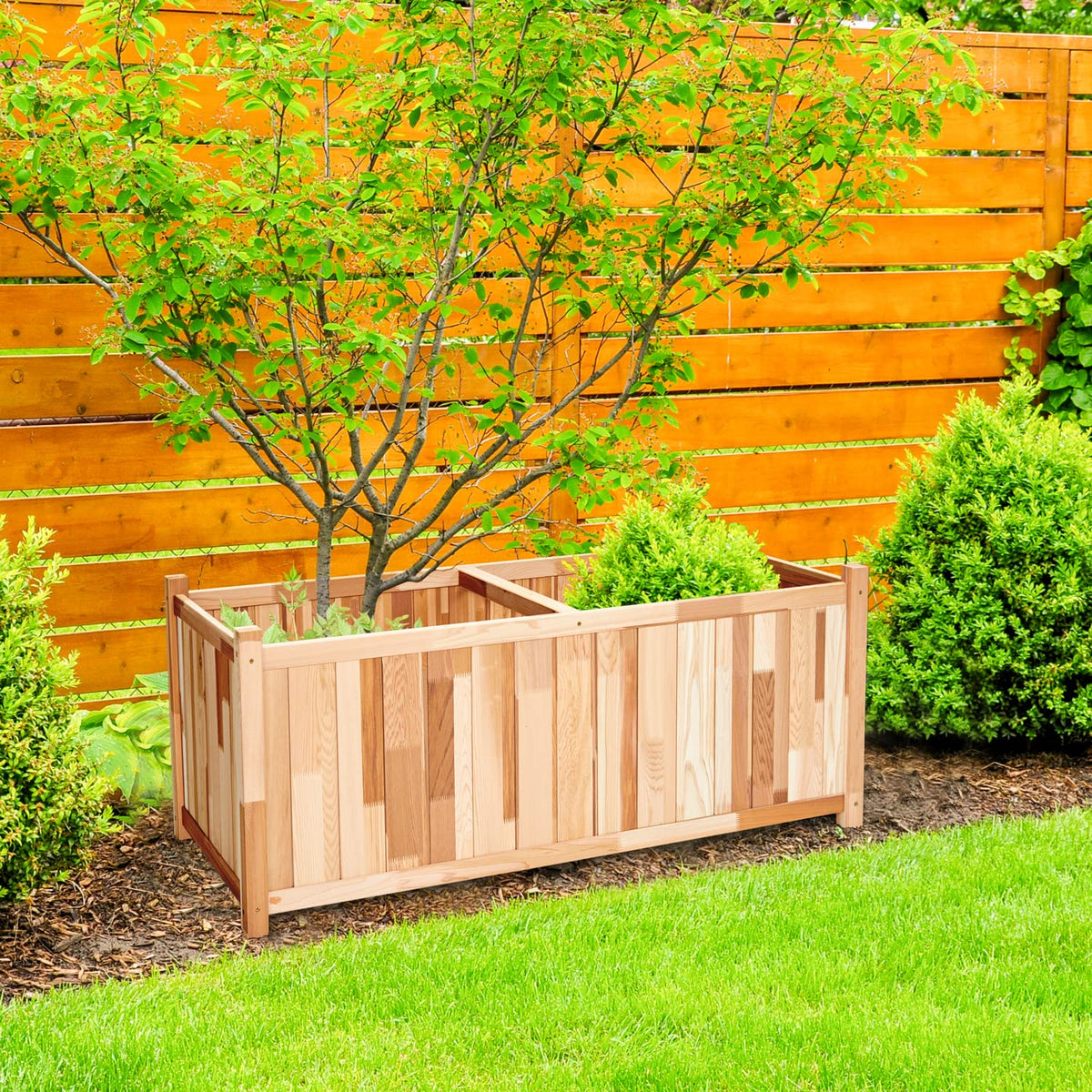 Jumbl Raised Garden Bed, 20 x 48 x 20 in, Durable Canadian Cedar Wood