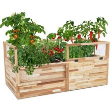 Load image into Gallery viewer, Jumbl Raised Garden Bed, 72 x 39 x 33.5 in, Elevated Canadian Cedar Wood Herb Garden Planter