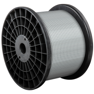 3/16" - 1/4" Galvanized Steel Wire Rope, 500 Ft.