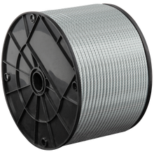 Load image into Gallery viewer, 1/8" - 3/16" Galvanized Steel Wire Rope, 500 Ft.