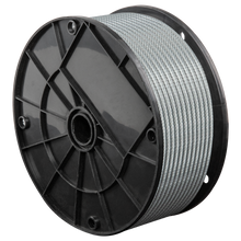 Load image into Gallery viewer, 3/32" - 3/16" Galvanized Steel Wire Rope, 250 Ft.
