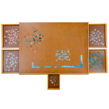 Load image into Gallery viewer, Wooden Puzzle Board with 6 Storage Drawers