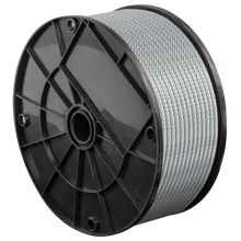 Load image into Gallery viewer, 1/8" - 3/16" Galvanized Steel Wire Rope, 250 Ft.