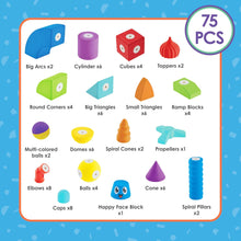 Load image into Gallery viewer, Lil' Jumbl Blox 75-Piece Magnetic Building Blocks Play Set, Durable & Waterproof Toddler Toys 3-6