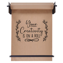 Load image into Gallery viewer, Jumbl Kraft Paper Wall Dispenser, 24" Wall Mounted Paper Roll Dispenser with Paper Cutter (Black)