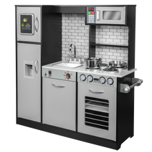 Load image into Gallery viewer, Freestanding Interactive Wooden Play Kitchen Set