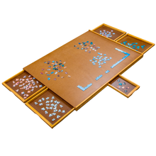 Load image into Gallery viewer, Wooden Puzzle Board with 6 Storage Drawers