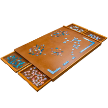 Load image into Gallery viewer, Wooden Puzzle Board with 4 Storage Drawers