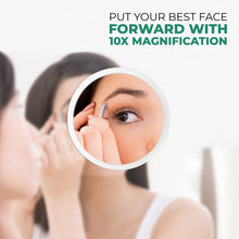 Load image into Gallery viewer, Jumbl 10X Magnifying Mirror, 6” Makeup Mirror with Suction Cups for Bathroom, Shower, and More
