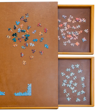 Load image into Gallery viewer, Wooden Puzzle Board with 6 Storage Drawers