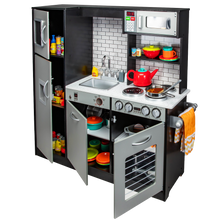 Load image into Gallery viewer, Freestanding Interactive Wooden Play Kitchen Set