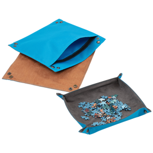 Portable Zip-Up Puzzle Case with Non-Slip Puzzle Board