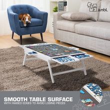 Load image into Gallery viewer, Jumbl 1000-Piece Puzzle Board - 23 x 31" Wooden Puzzle Table with Felt Surface & 6 Drawers - White