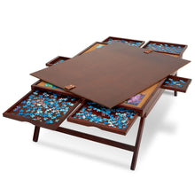 Load image into Gallery viewer, Jumbl 1500-Piece Puzzle Board - 27 x 35" Wooden Puzzle Table with Felt Surface & 6 Drawers - Brown