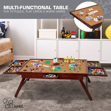 Load image into Gallery viewer, Jumbl 1500-Piece Puzzle Board - 27 x 35" Wooden Puzzle Table with Felt Surface & 6 Drawers - Brown