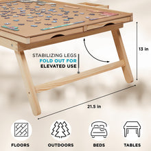 Load image into Gallery viewer, SkyMall 1000-Piece Puzzle Board - 23 x 31" Puzzle Table with Legs, Mat & 6 Removable Drawers