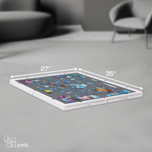 Load image into Gallery viewer, Jumbl 1500-Piece Puzzle Board - 27 x 35" Wooden Puzzle Board with Felt Surface & 6 Drawers - White