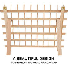 Load image into Gallery viewer, JumblCrafts Wooden Thread Holder. 60-Spool Thread Rack with Hanging Hooks & Flip-Out Legs
