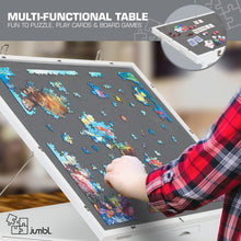 Load image into Gallery viewer, Jumbl 1500-Piece Puzzle Board - 27 x 35" Tilting Puzzle Table with Felt Surface & 6 Drawers - White