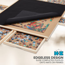 Load image into Gallery viewer, SkyMall 1500-Piece Puzzle Board - 27 x 35" Wooden Puzzle Table with Mat & 6 Magnetic Drawers