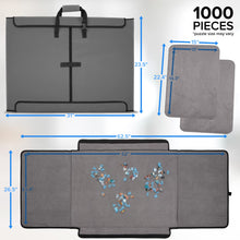 Load image into Gallery viewer, Jumbl 1000-Piece Puzzle Caddy, Portable Puzzle Board & Travel Case with 2 Trays & Handle - Gray