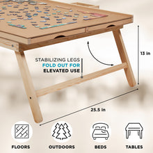 Load image into Gallery viewer, SkyMall 1500-Piece Puzzle Board - 27 x 35" Puzzle Table with Legs, Mat & 6 Removable Drawers