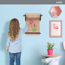 Load image into Gallery viewer, Jumbl Kraft Paper Wall Dispenser, 12" Wall Mounted Paper Roll Dispenser with Paper Cutter (Black)