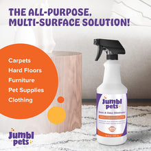 Load image into Gallery viewer, JumblPets 32oz Pet Stain & Odor Eliminator - Unscented Enzyme Cleaner Spray for Urine & Feces