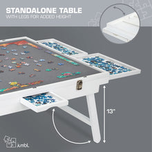 Load image into Gallery viewer, Jumbl 1000-Piece Puzzle Board - 23 x 31" Tilting Puzzle Table with Felt Surface & 6 Drawers - White