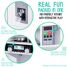 Load image into Gallery viewer, Lil' Jumbl Large Kids Kitchen Set, Wooden Pretend Play Kitchen with Sounds & Accessories - White