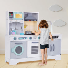 Load image into Gallery viewer, Lil' Jumbl Kids Kitchen Set, Wooden Pretend Play Kitchen with Sounds, Accessories and Running Water